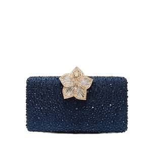 Élégant sac à main de soirée en cristal <span class=keywords><strong>bleu</strong></span> <span class=keywords><strong>marine</strong></span> scintillant pour femmes pour gala et fêtes - Product Image 1
