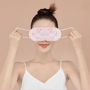 Shinyling-masque oculaire chauffant automatique, points d'acupuncture, masque oculaire, steam OEM, motif patte de chat