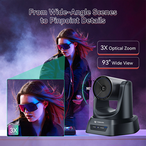 Système <span class=keywords><strong>de</strong></span> caméra PTZ flexible TONGVEO 1080P 60fps/4K avec zoom optique 3X et suivi automatique pour la vidéoconférence <span class=keywords><strong>en</strong></span> <span class=keywords><strong>ligne</strong></span> des églises - Product Image 2