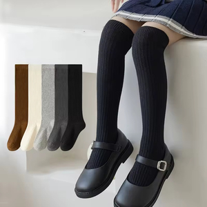 Wholesale Online Solid Color Over the <b>Knee</b> Winter Warm Cotton Long Kids Girls Student <b>Socks</b> Preppy Children's Calf <b>High</b> Quality - Product Image 6