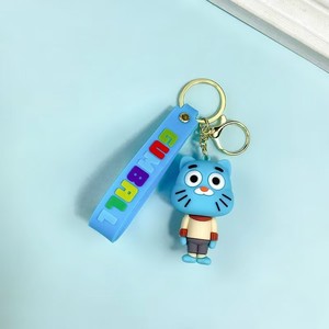Cartoon Anime Agamio World Karabiner-Schlüsselanhänger Gummi-Charm Ganbao <span class=keywords><strong>Darwin</strong></span> Anan Kaninchen-Anhänger Zinklegierung Modern Einfach Digital - Product Image 4