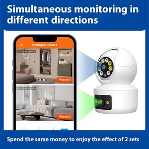 Cloudbirds v360pro chất lượng 5g Thương hiệu HD Xoay màn hình <span class=keywords><strong>IP</strong></span> <span class=keywords><strong>camera</strong></span> siêu rõ ràng đôi ống kính màn hình ban đêm tầm nhìn đám mây Wifi không mù - Product Image 4