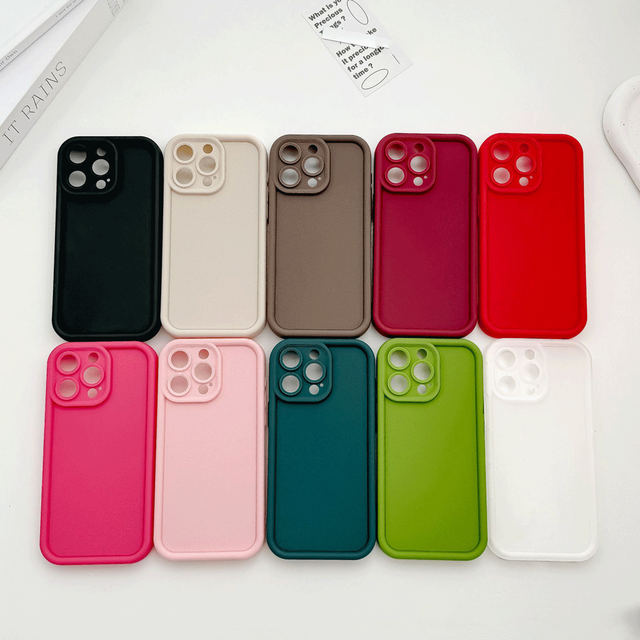 Colorful Shockproof Soft Matte Silicone Mobile Phone Case for iPhone 16 Pro Max 16 Plus 16 Pro Cute Girls Women Case Cover