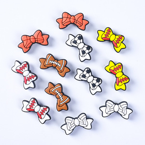NOUVEAU Offre Spéciale en forme d'arc Baseball Silicone Focal Beads DIY Baby Pacifier Clip Accessories Jewelry Silicone Teething Beads - Product Image 2