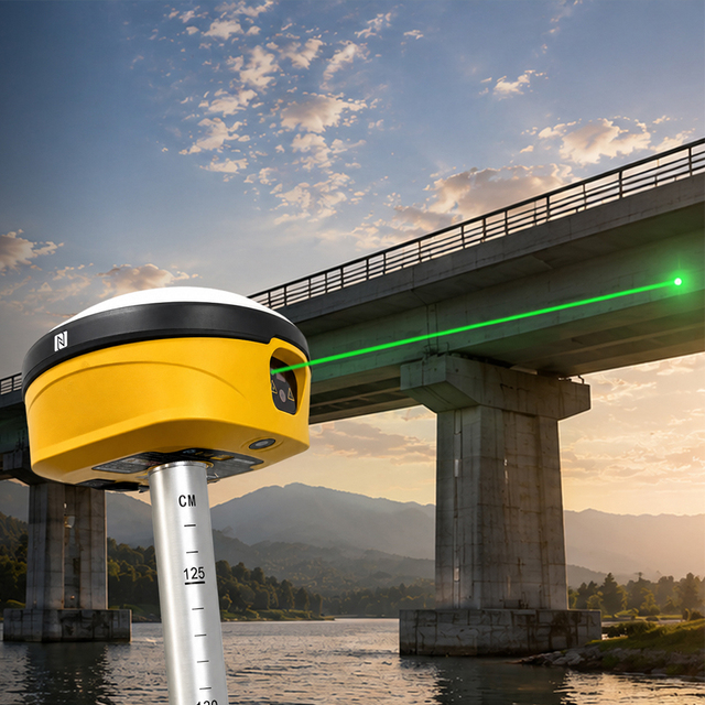 AL16 GNSS RTK Receiver UM980 IMU 4G Green Laser AR Stakeout Long Battery Free Survey Software GNSS GPS RTK Base and Rover