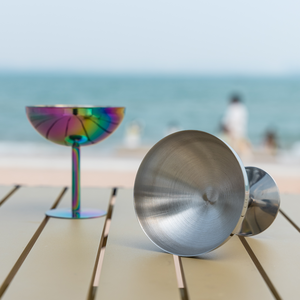 Rame Bicchieri di Vino In Acciaio Inox Champagne Flauti Martini Margarita Bicchiere Da Cocktail di Ghiaccio Tazza di Panna - Product Image 2