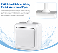 Harga Pabrik CE ABS PVC IP54 Tahan Air Kuningan 10A Soket Schuko Tahan Lama Stopkontak Dinding Terhubung Tanah untuk Luar Ruangan Tipe Jerman Garansi 2 Tahun