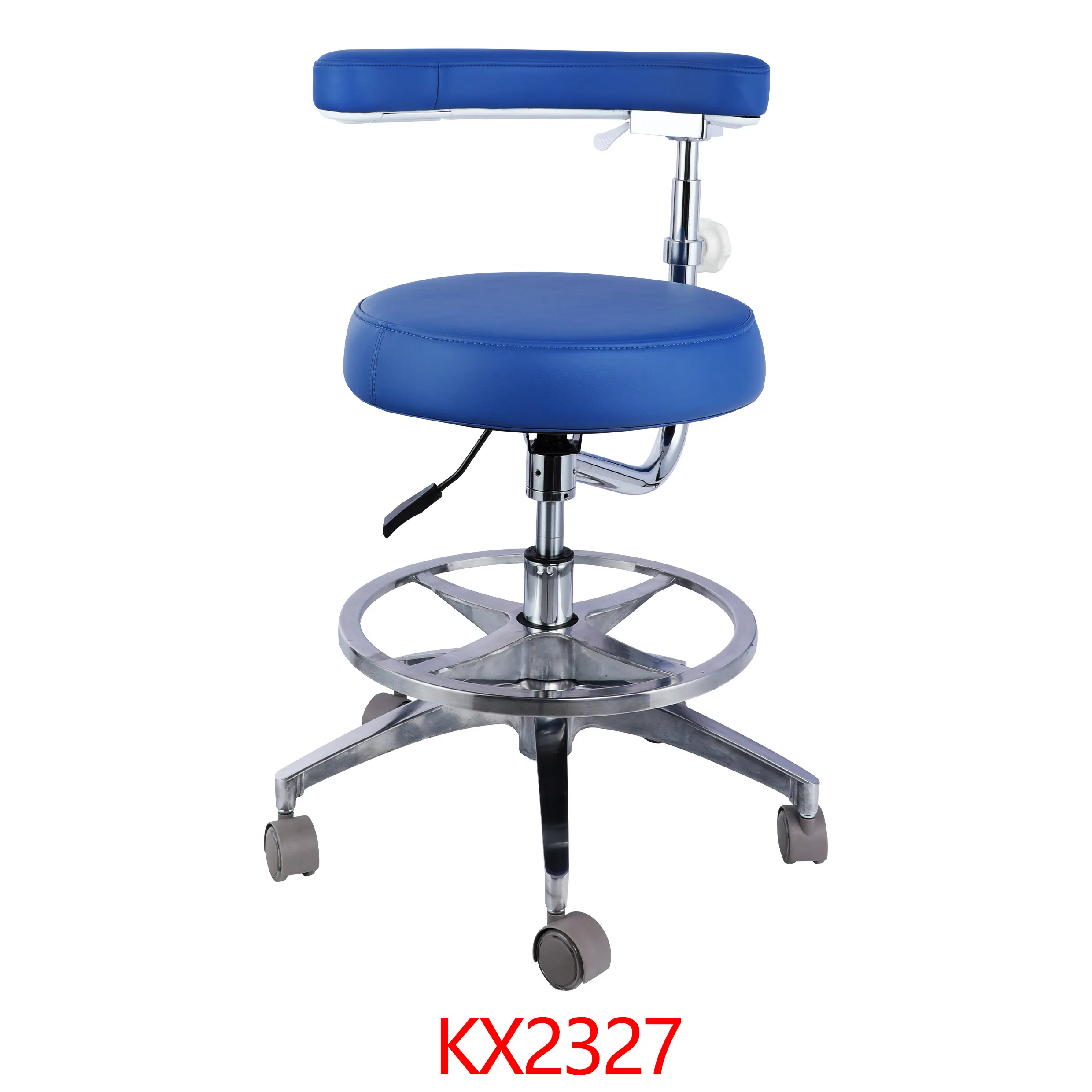 Hochwertiger verstellbarer Salon-Stuhl Kosmetik-Salon Hocker mit Rädern Spa für Füße Pediküre-Stuhl