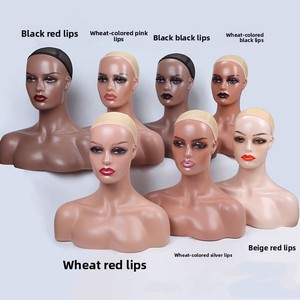 <span class=keywords><strong>Tête</strong></span> de mannequin double épaule en gros, multicolore, style européen, pour <span class=keywords><strong>maquillage</strong></span> et coiffure Kasikani Karen, idéale pour l'entraînement - Product Image 2