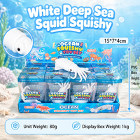 Jouet à presser Calamar Blanc Simulation Animal Marin ASMR Anti-stress Squishy pour la Vente en Gros