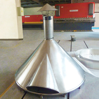 Fabrication de tôles sur mesure, réservoir d'eau conique en acier inoxydable 304 de qualité alimentaire, réservoirs à fond conique