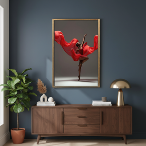 Elegant African Woman <b>Canvas</b> Print: Vibrant Cultural Design,GOLD <b>FRAMED</b> <b>CANVAS</b> - Product Image 3