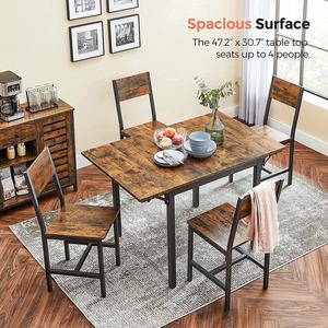 Großhandel Kleines Küchentisch-Set mit 2 Industriellen Esstischen Frühstückstisch und 2 Stühlen Esszimmer Apartment-Möbel - Product Image 2
