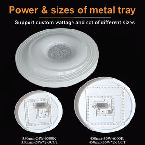 Lámpara de Techo Redonda de Cristal Blanca Moderna Nórdica de 450 mm, LED Regulable con Control Remoto, para Sala de Estar, Dormitorio, con Certificación CE, EMC y LVD - Product Image 3