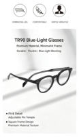 Monture de lunettes optiques anti-lumière bleue Geek Chic en TR90 de qualité supérieure avec fil de renforcement, pour verres de prescription