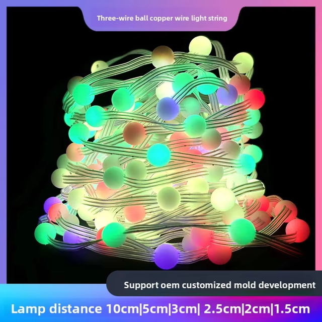 LED RGB Color Lights Smart Mini String Lights Copper Fairy RGB Pixel LED String Light Waterproof Outdoor Decorative Light String