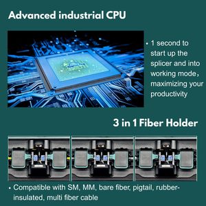 QIIRUN AI-6A+ Fusionadora de Fibra Óptica de 6 Motores con Alineación por Núcleo y Pantalla Táctil, Kit de Máquina de Empalme de Fibra Óptica - Product Image 3