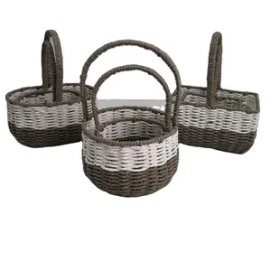 Sales of multi-purpose storage baskets straw rattan paper woven baskets / fruit baskets / flower baskets