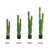 Cactus Colonne Géant Réaliste en Plastique, Faux Plante en Pot pour Affichage Intérieur, Résistant à l'Eau, Écologique pour Centre Commercial et Maison