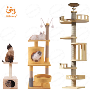 Verschiedene Formen Moderner Luxus-Kratz baum 50 Zoll 72 Zoll 109 Zoll 5-stufiger Katzen turm für große Katze - Product Image 1