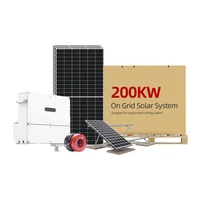 Panneau solaire de système de production d'électricité connecté au réseau de 200kW + contrôleur MPPT + support de support au sol avec conception de projet gratuite