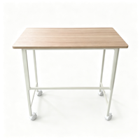 Escritorio Plegable de Alta Calidad, Unidad Pequeña para el Suelo, Multifuncional, Simple, con Base de Hierro y Tablero de Densidad Media, Mesa de Oficina para Computadora