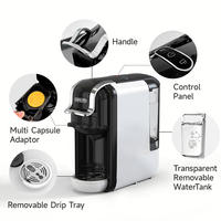 Machine à café à capsules semi-automatique électrique 4-en-1 Cafelffe MK-603 20 bars Espresso chaud/froid Compatible Ne Original/DG/44 mm ESE