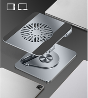 Support pliable en acier au carbone et en aluminium de 10 à 17 pouces avec fonction de rotation Support pour ordinateur portable avec ventilateur de refroidissement