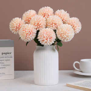 Flor de Crisantemo Artificial Ruilisi, Rama Individual de Seda, Decoraciones de Pared para Bodas, Arreglos para Jarrones - Product Image 1