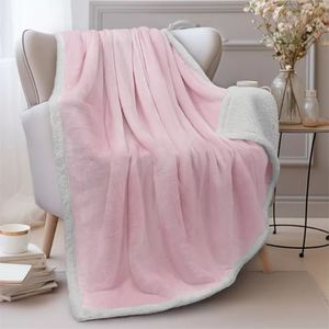 Prêt à expédier couverture super douce en polaire douce avec Sherpa confortable et moelleux chaud pour lit canapé voyage - Product Image 6