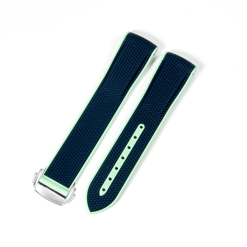 Bleu, vert et fermoir