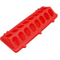 Mangeoire et abreuvoir en plastique durable pour volailles, poussins, pigeons, cailles, avec 12/18/22 trous, nouveau modèle long