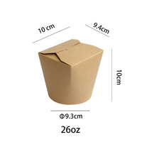 Contenants à emporter personnalisés en papier couché jetables, pliables, pour nouilles, bols, tubes à pâtes, boîtes à poulet frit, avec pelliculage mat