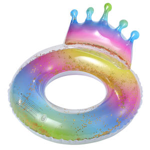 Flotador Inflable con Lentejuelas en Forma de Corona, Flotador de Sirena Engrosado para Adultos, para Uso en Piscinas y Parques Acuáticos, Diámetro de 70-120 cm - Product Image 5