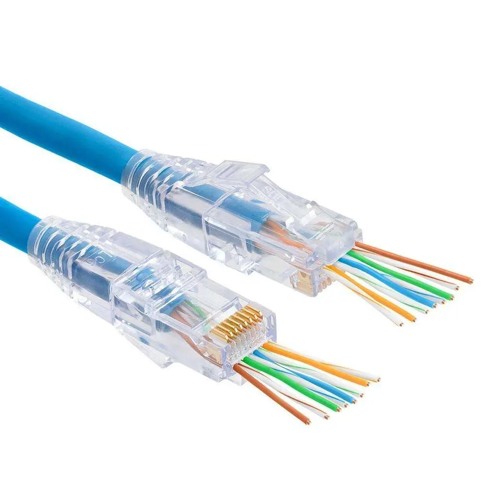 Cncob cabo de remendo de cobre utp cat5e, cabo de linha cat6a 8 pinos rj45