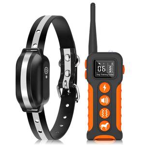 <span class=keywords><strong>Collier</strong></span> <span class=keywords><strong>de</strong></span> dressage <span class=keywords><strong>pour</strong></span> <span class=keywords><strong>chien</strong></span> étanche IPX7 avec télécommande, anti-aboiement, bip et choc, portée 3300 pieds - Product Image 1
