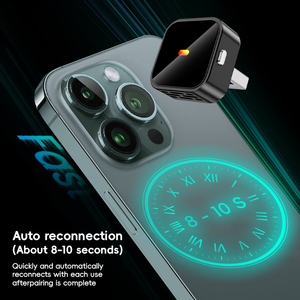 Mini adaptateur sans fil CarPlay avec interrupteur Btn et connexion mobile 2 en 1, adaptateur sans fil CarPlay et Android Auto - Product Image 2