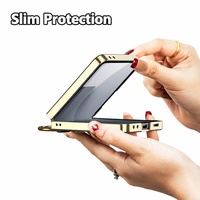 Casing HP Desain Ring Holder C0232 untuk Samsung Galaxy Z Flip 8 7 6 5 4 3, Casing HP Tipis Pelindung
