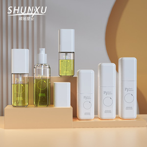 Nhà Sản Xuất Bán Buôn Màu Hồng Vuông Trong Suốt Mist Spray Chai <span class=keywords><strong>80Ml</strong></span> 100Ml 120Ml Pet Nhựa Cơ Thể Lotion Chai Với Bơm - Product Image 3