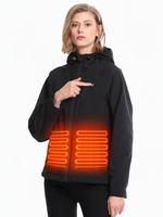 Veste chauffante pour femme, veste chauffante électrique à capuche, coupe-vent, imperméable, pour le ski, la randonnée en plein air, veste chauffante thermique chaude pour l'hiver