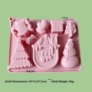 Hot Sale Santa Claus Christmas Tree Silicone Cake Mold Chocolate Mu Baking Glue Drop Candle Plaster Soap Hand Wash Only - Product Image 3