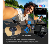 Caméra d'action pour sports extrêmes connexion sans fil à distance support de casque USB pour vélo moto chasse caméra vente YouTube