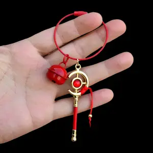 Модная мультяшная хрустящая красная волшебная палочка кулон ожерелье за пределами пути брелок Frieren