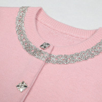 YFY personnalisé 2025 français tricoté ensemble femmes eau diamant jupe ouverte coupe ajustée longue jupe bureau élégant deux pièces ensemble Paris Chic