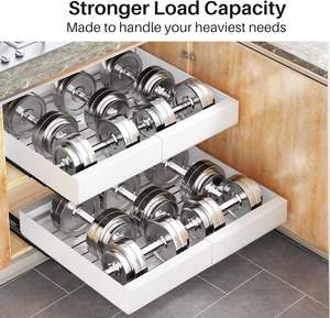 Organisateur de placard coulissant extensible robuste avec tiroirs coulissants pour cuisine - Product Image 4
