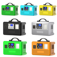 Station d'alimentation portable 300W, kit d'alimentation mural, panneau solaire 60W, démarreur de secours, lampe de poche, batterie LiFePO4 pour le camping hors réseau