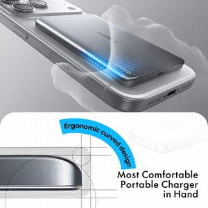 LISEN Batterie externe portable ultra-mince certifiée Qi2, <span class=keywords><strong>chargeur</strong></span> sans fil magnétique 5000 mAh pour <span class=keywords><strong>iPhone</strong></span> 17 Pro Max - Product Image 6