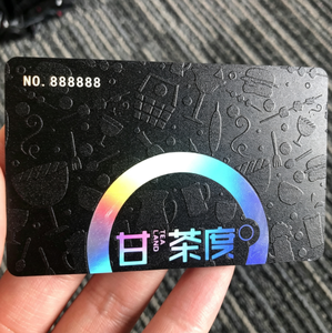 Cartes PVC noires givrées de qualité supérieure, avec feuille holographique <span class=keywords><strong>arc</strong></span>-<span class=keywords><strong>en</strong></span>-<span class=keywords><strong>ciel</strong></span> et texture <span class=keywords><strong>en</strong></span> relief, imperméables, cartes cadeaux personnalisées pour entreprises et adhésions - Product Image 1