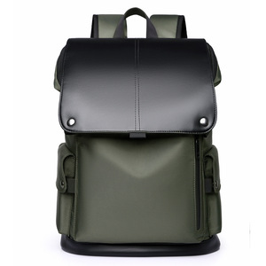 KABINU Sac à dos décontracté pour homme, sacoche pour ordinateur portable 15 pouces, sac de voyage, cartable, couleur unie, tissu Oxford, doublure en nylon - Product Image 5