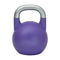 Kettlebell violet de haute qualité 20 kg, poids en acier pour compétition, équipement de gym à domicile pour femmes